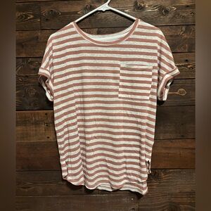 Striped pink and white top